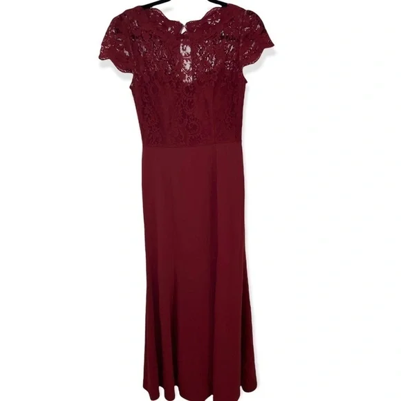 Jenny Packham Bridesmaid Dress JP1001 Burgundy - Picture 4 of 10